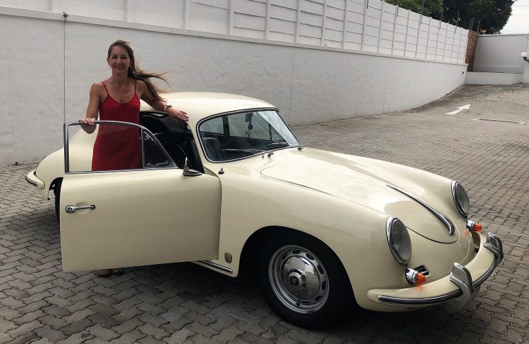 Bridget Finn With 1960 Porsche 356